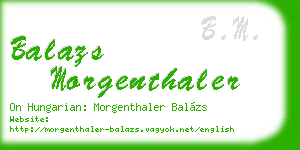 balazs morgenthaler business card